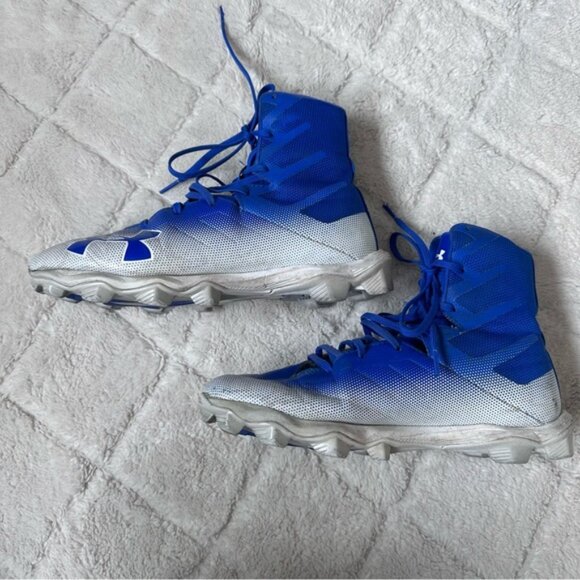 Under Armour | Blue and White Mens Highlight Rm Football Cleats | Size 8 main image 7